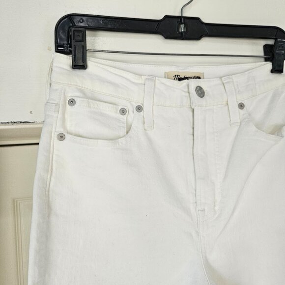 Madewell Mom Perfect Vintage High Waisted Tile White Tapered Leg Jeans New 26 - Picture 3 of 13